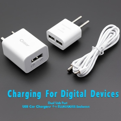 comprare Caricabatterie USB doppia 2.4A 3.0A per presa UE AU UK US online manufacture