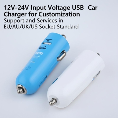 comprare Caricabatterie da auto USB doppio 2.4A 3.0A in uscita per ingresso 12V-24V EU/AU/UK/US online manufacture