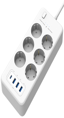 4 porte PD 32W Smart Power Strip con presa CA 250V16A 4000W